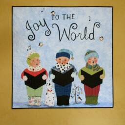 "Christmas Wall Hanging Art Quilt ""Joy To The World"