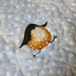 "Christmas Wall Hanging Art Quilt ""Joy To The World" - thumbnail 4