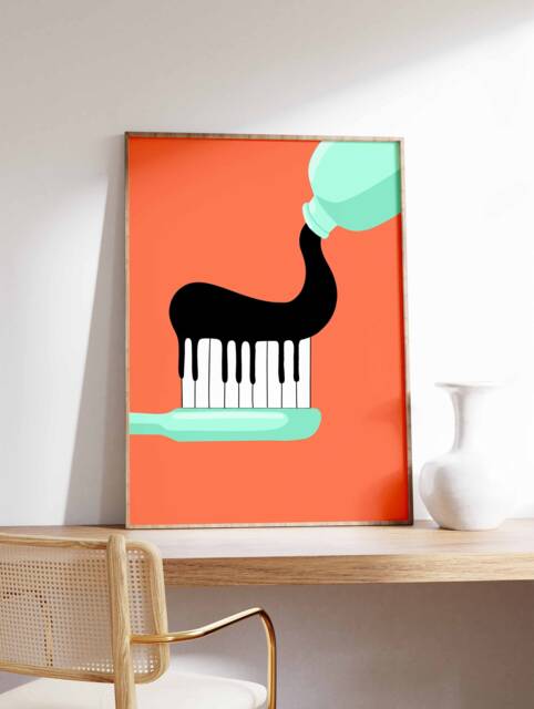 Music Print, Poster, Retro Gift, Wall Art, Gift For Lover, Musician, Vintage Art - image 1