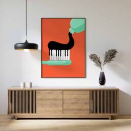 Music Print, Poster, Retro Gift, Wall Art, Gift For Lover, Musician, Vintage Art - thumbnail 3