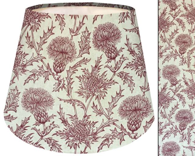 Red Thistle Empire Lampshade Country Home Decor - image 1