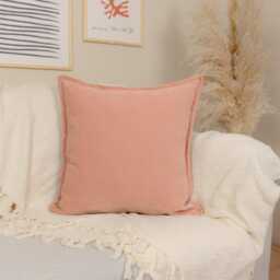 Luxurious Cozy Linen Powder Pink Pillow Cover Scatter Cushion Home Decor Baby Throw Pillows - All Sizes - thumbnail 2