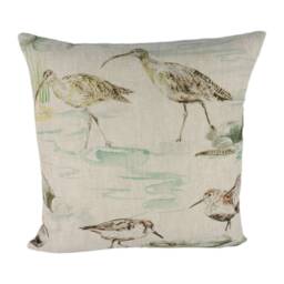 Sanderson - Estuary Birds Linen Eggshell/Nest Cushion Cover Throw Pillow Designer Home Decor - thumbnail 3