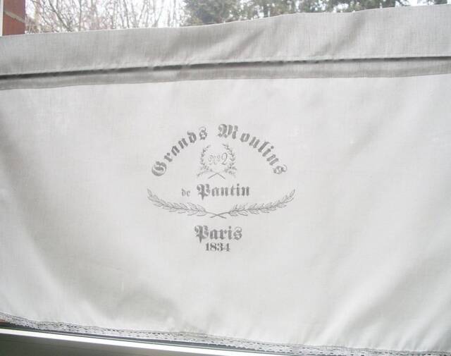 Curtain Shabby Chic Moulins Paris Window Curtain Country House - image 1