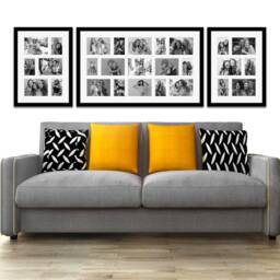 Black Wooden Multi Photo Frame Set Of 3 - Gallery Wall Decor - thumbnail 2