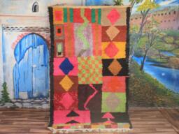 Colorful Moroccan Rug, Custom Fabulous Boujad Abstract Multicolored Carpet, Handmade Bohemian Rug - thumbnail 1