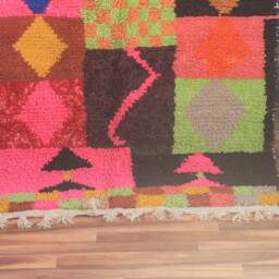 Colorful Moroccan Rug, Custom Fabulous Boujad Abstract Multicolored Carpet, Handmade Bohemian Rug - thumbnail 3