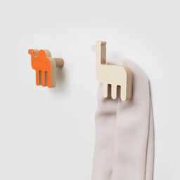 Safari Nursery Wall Decor Hooks, Camel Room For Nursery, Wooden Kids Wall Hook Organiser, Playful Coat Rack Entryway - thumbnail 3