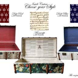 William Morris Strawberry Thief Steamer Trunk - Bentwood Coffee Table Bed End Bench _ Keith Smallplus - thumbnail 4