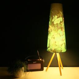 Extra Tall Botanical Lampshade Teal Mint Garden Print, UK Design - thumbnail 2