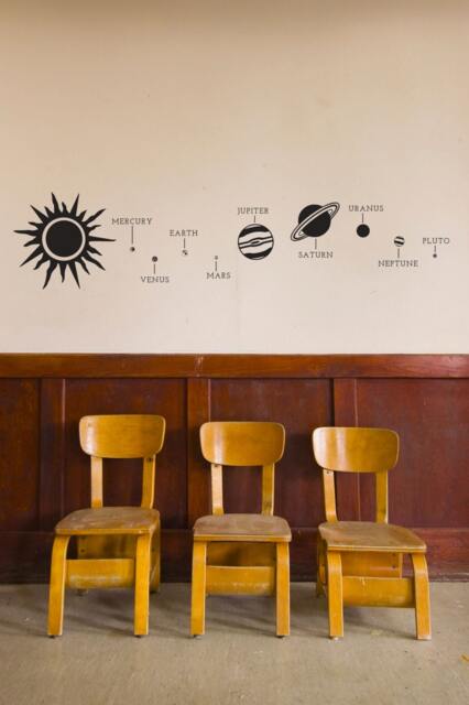 Educational Solar System Decals For Classroom Or Homeschool - Wall Decal Custom Vinyl Art Stickers - image 1