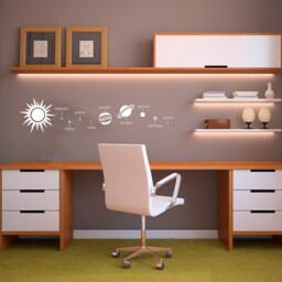 Educational Solar System Decals For Classroom Or Homeschool - Wall Decal Custom Vinyl Art Stickers - thumbnail 2