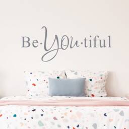 Beautiful Quote Wall Sticker - Be You Own Kind Of Tiful Beyoutiful Art Vinyl Decal Your Motivational Inspiring Positive Girl Sign Word - thumbnail 1