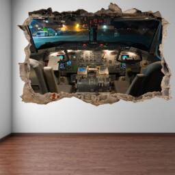 Airplane Cockpit Aircraft Wall Stickers Mural Decal Poster Print Art Kids Bedroom Home Office Decor El1 - thumbnail 2