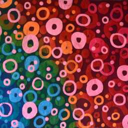 Colorful Abstract Quilted Tapestry Contemporary Silk Wall Art - thumbnail 2