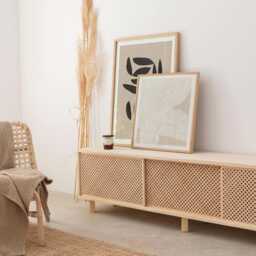 Solid Pine Wood Tv Stand - Menorca - thumbnail 3