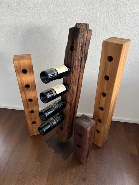 Modern Wine Rack Stand - Christmas Gift Idea Elegant Bottle Holder Home Bar Decor Lover - Out Of Stock - image 1