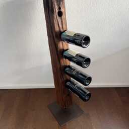 Modern Wine Rack Stand - Christmas Gift Idea Elegant Bottle Holder Home Bar Decor Lover - Out Of Stock - thumbnail 3