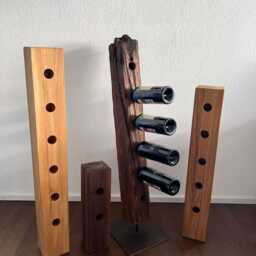 Modern Wine Rack Stand - Christmas Gift Idea Elegant Bottle Holder Home Bar Decor Lover - Out Of Stock - thumbnail 2