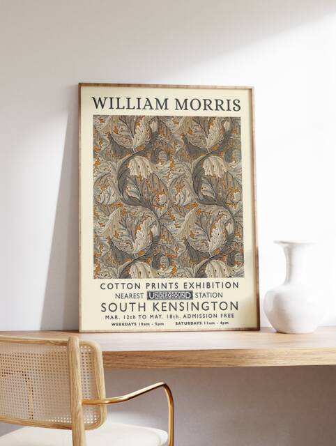 William Morris Poster, Exhibition Print, Vintage Wall Art, Floral A1/A2/A3/A4 - image 1