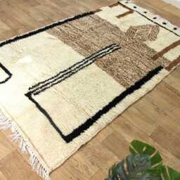 Custom Brown Moroccan Carpet, Rug - thumbnail 3