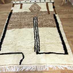 Custom Brown Moroccan Carpet, Rug - thumbnail 2