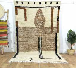 Custom Brown Moroccan Carpet, Rug - thumbnail 1