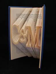 C & M 2 Letters With Symbol Union Wedding Anniversary Gift Folded-Book Art Sculpture - thumbnail 1