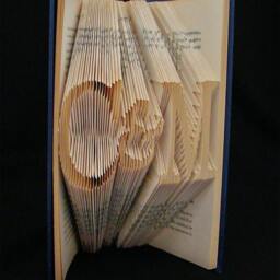 C & M 2 Letters With Symbol Union Wedding Anniversary Gift Folded-Book Art Sculpture - thumbnail 2