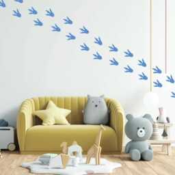 Dinosaur Footprint Track Decals - Removable Ceiling Wall Stickers Dino Themed Vinyl - thumbnail 3