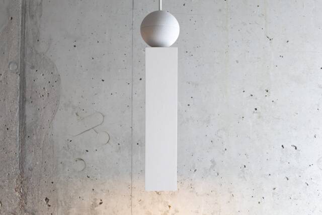 Handmade Plaster Pendant Light Modern Sculptural Lighting - image 1