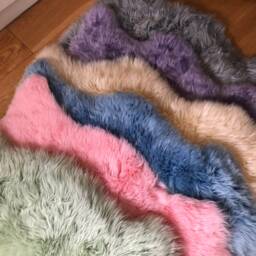 Pride , Pastel, Sheepskin Rug, Tainbow, Chair Cover, Bed Throw, Fur, Interior Decor Home Accessories Fur Hygge - thumbnail 4
