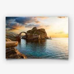 Mediterranean Coast Print - Coastal Photography Wall Art Sunset Seaside Decor - thumbnail 3