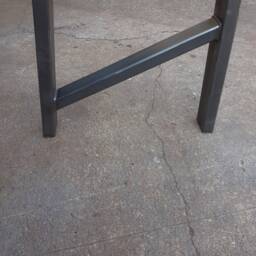 Single One H Trapezium-Style Box Section Leg Retro Industrial Steel Metal Dining Table Coffee Bench Desk Breakfast Bar Many Sizes - thumbnail 3