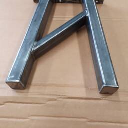 Single One H Trapezium-Style Box Section Leg Retro Industrial Steel Metal Dining Table Coffee Bench Desk Breakfast Bar Many Sizes - thumbnail 2
