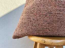 Woven Dusty Pink Throw Pillow Cover, Boho Cotton Cushion - All Duties Paid Usa - thumbnail 1