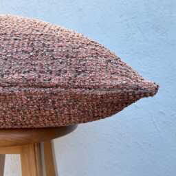 Woven Dusty Pink Throw Pillow Cover, Boho Cotton Cushion - All Duties Paid Usa - thumbnail 4