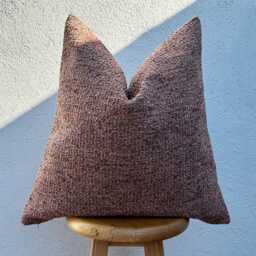 Woven Dusty Pink Throw Pillow Cover, Boho Cotton Cushion - All Duties Paid Usa - thumbnail 2