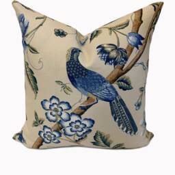 G.p & J Baker Elinors Chinese Blue Double Sided Cushion Cover Pillow - thumbnail 2