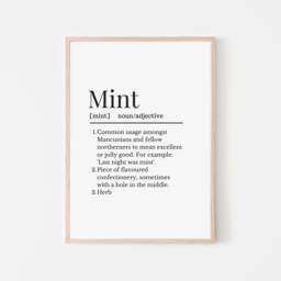 Mint Definition Wall Print, Manchester Slang Salford - thumbnail 2