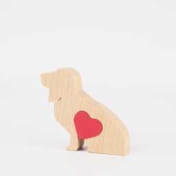Personalised Basset Hound With Love Heart, Memorial Gift For Basset Owner, Customised Dog Mum - thumbnail 3