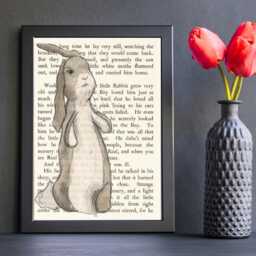 The Velveteen Rabbit Inspired A4 Print, Book Art, Nursery Wall Decor, Literature Poster - thumbnail 3