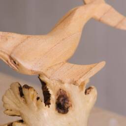 Humpback Whale Statue, Personalized Figurine, Sculpture, Animal Wood Carving, Nautical, Ocean, Lover, Gift For Dad, Appreciated - thumbnail 4