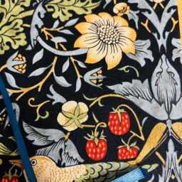 William Morris Fabric Lampshade in Strawberry Thief Dark Blue Cotton 40cm 30cm 20cm 15cm Suited To Ceiling Pendant & Lamp Us/Uk/Eu Fittings - thumbnail 2