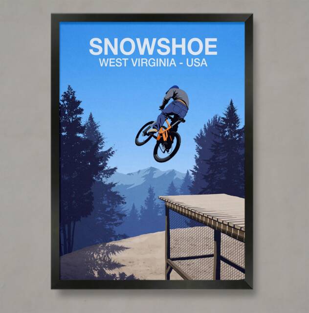 Snowshoe Mountain Bike Trail Art Print West Virginia, Usa - image 1