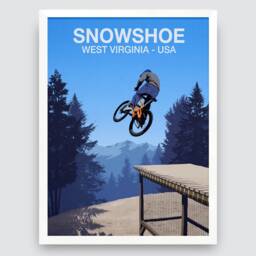 Snowshoe Mountain Bike Trail Art Print West Virginia, Usa - thumbnail 2
