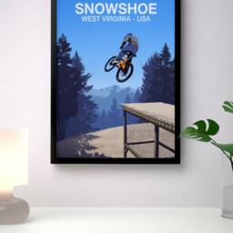 Snowshoe Mountain Bike Trail Art Print West Virginia, Usa - thumbnail 3