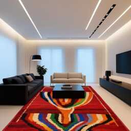 Custom Boujad Rug Authentic Multicolored Moroccan Wool Carpet - thumbnail 2