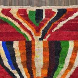 Custom Boujad Rug Authentic Multicolored Moroccan Wool Carpet - thumbnail 4