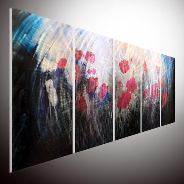 Original Abstract Metal Sculpture Floral Wall Art, Contemporary Decor - image 1